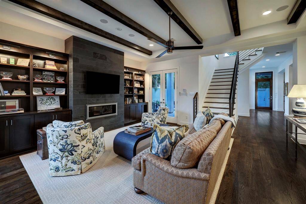 Breakfast room space open to family room overlooks six-hole putting green