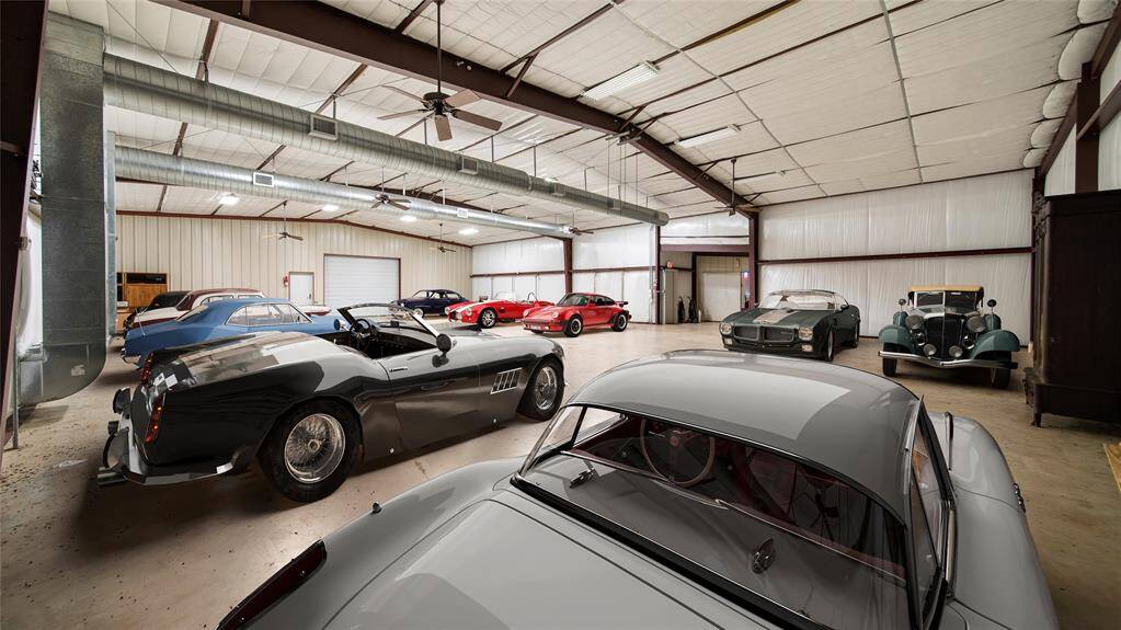 60x70 15ft high insulated and AC'd warehouse space that can function as a collectors dream garage, or space for large gatherings and events. (staged photo)