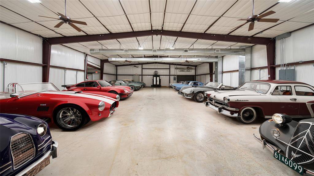 60x70 15ft high insulated and AC'd warehouse space that can function as a collectors dream garage, or space for large gatherings and events. (staged photo)