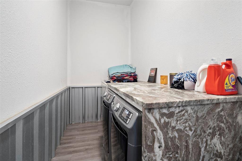 Laundry room with extra counter space.