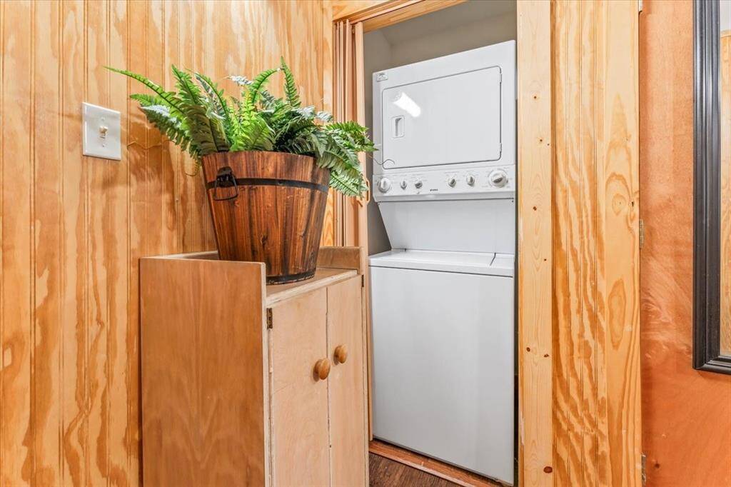 Washer & dryer furnished downstairs next the bathroom.