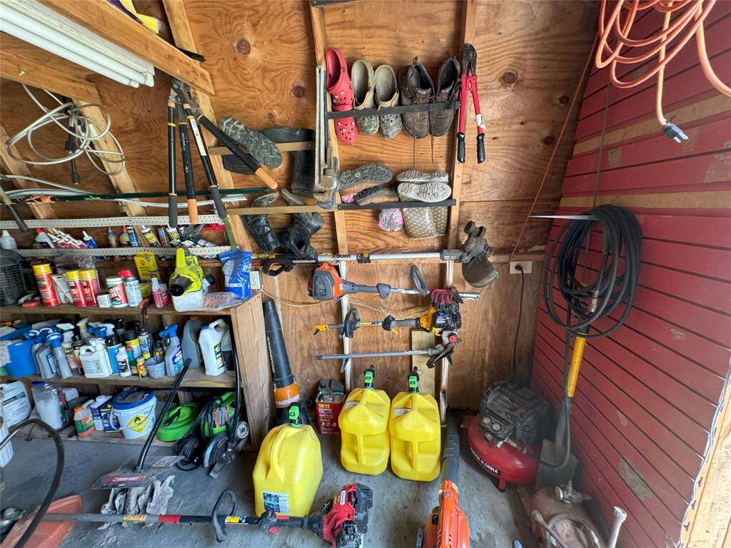 All yard equipment in the shed is included with the home.