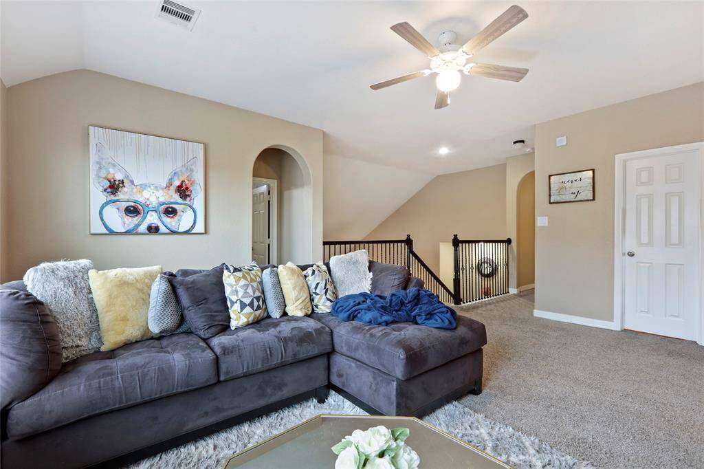 Open second living room on the second floor.