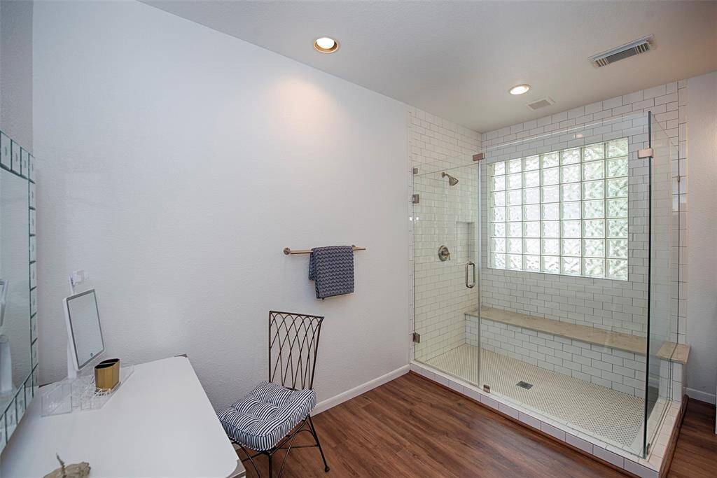 Primary bedroom 1 Entry to the En Suite bathroom with separate vanity and huge walk in shower.