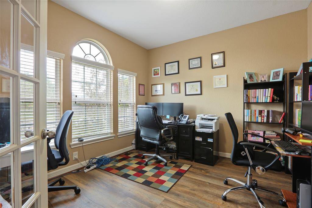 Office/Study with lot of natural lighting.