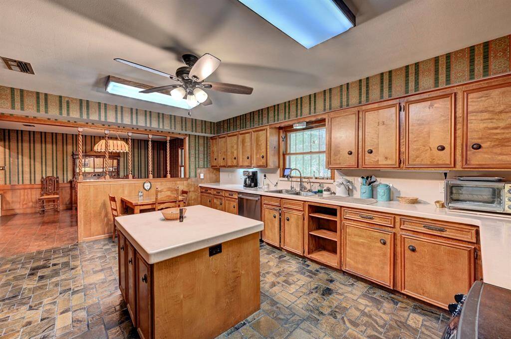 View of kitchen and dining room