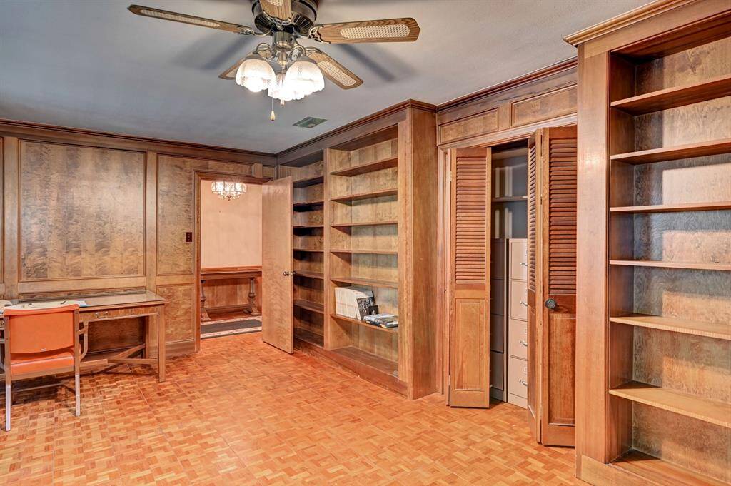 Walls of shelves for your library.