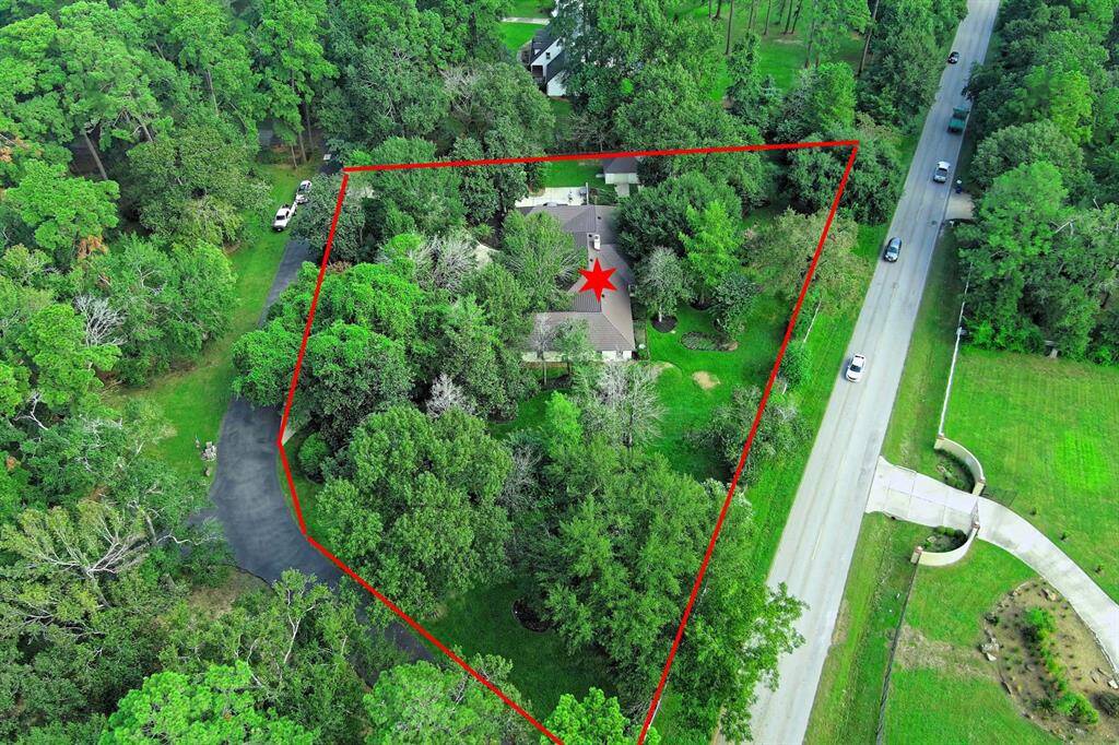 Arial view of the property