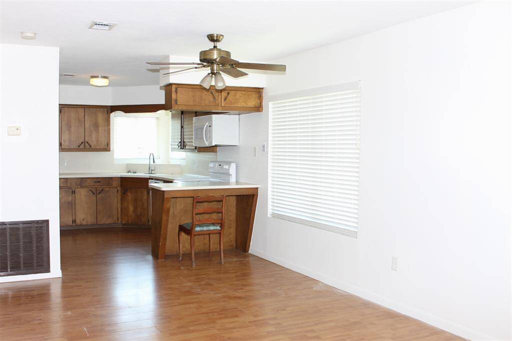 Kitchen open to the living area