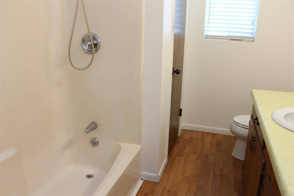 Upstairs bath the serves both bedrooms
