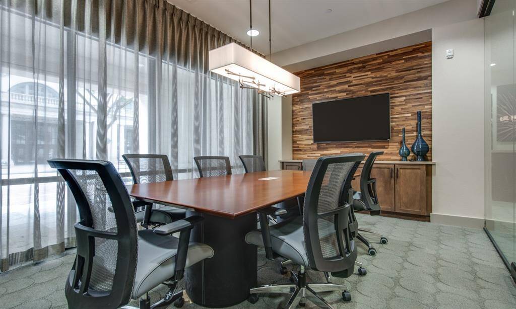 A view of the conference room in the executive business center