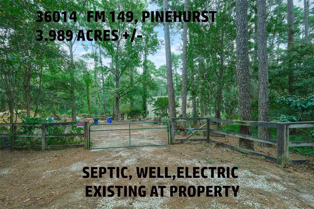36014 FM 149 is 3.989 acres with existing electric, septic and well.  Excellent access to Aggie Expressway and 1774. Commercial, Industrial, Residential, Retail opportunities.