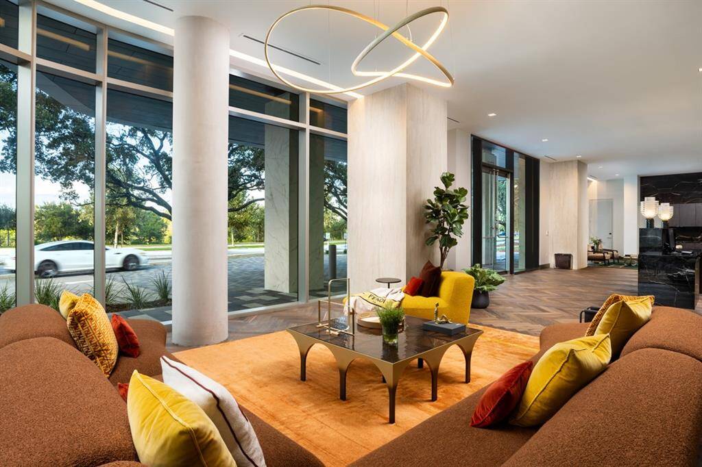 Private lobby features elegant seating to lavish finishes. immerse yourself in a world of refined elegance from the moment you arrive.