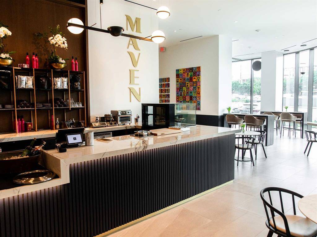 Maven Coffee & Cocktails conveniently located on the Thompson and Allen campus.