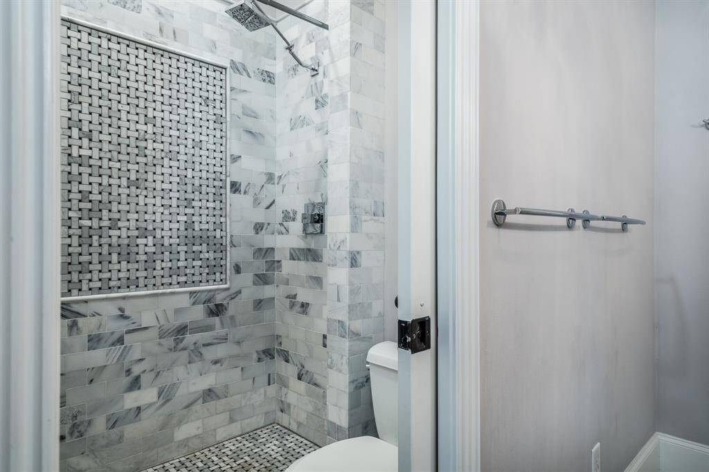 One of many secondary baths in the home have been updated.