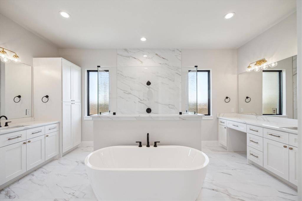 Stunning Primary Bath with separate vanities