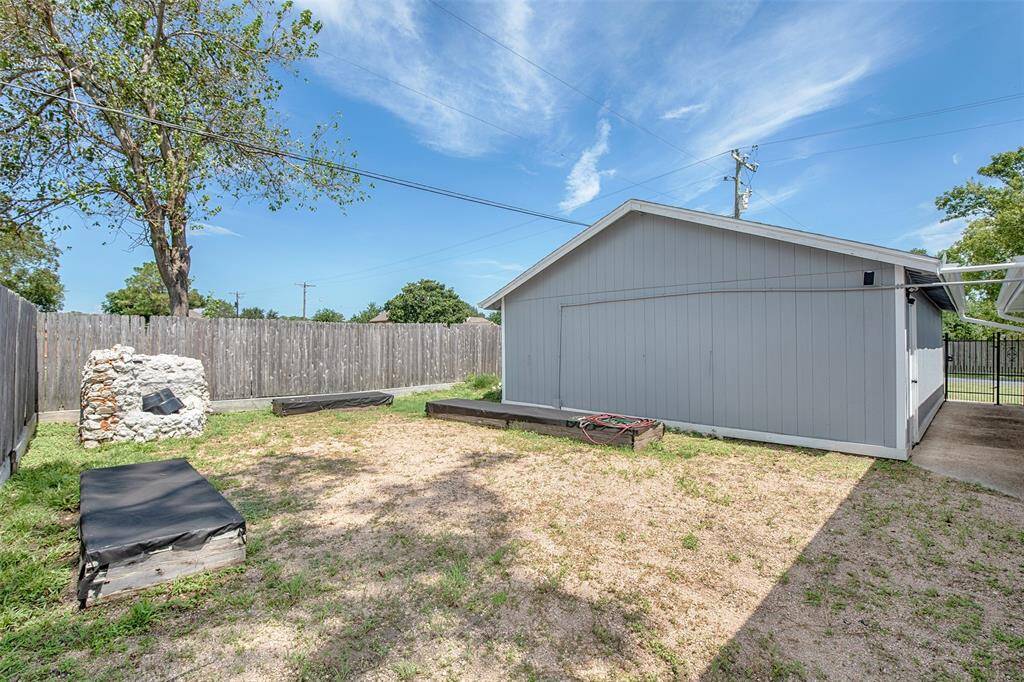 The backyard has enough space for a pool.