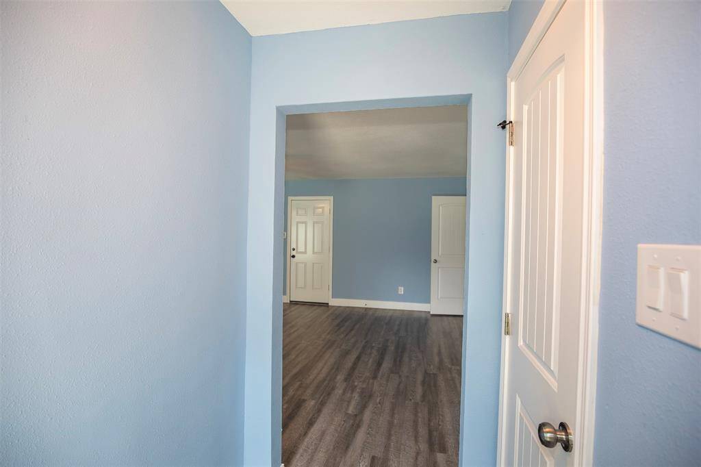 A terrific view from the front door looking into the family room.