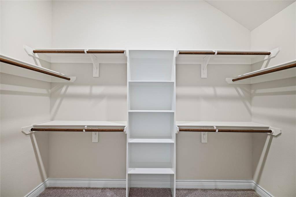 Oversized Master Closet with Closet Boxes.