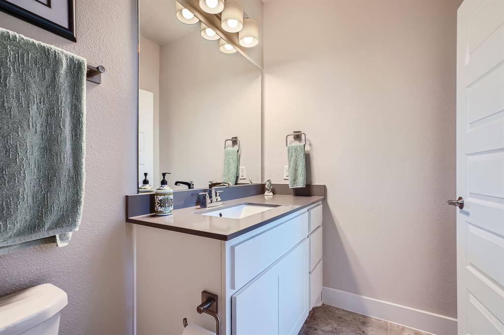 Upstairs bathroom attached to the bedroom