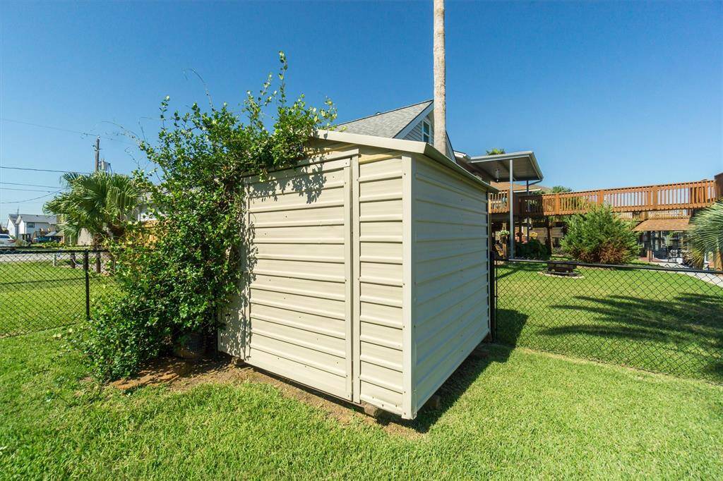 Storage shed remains at the home