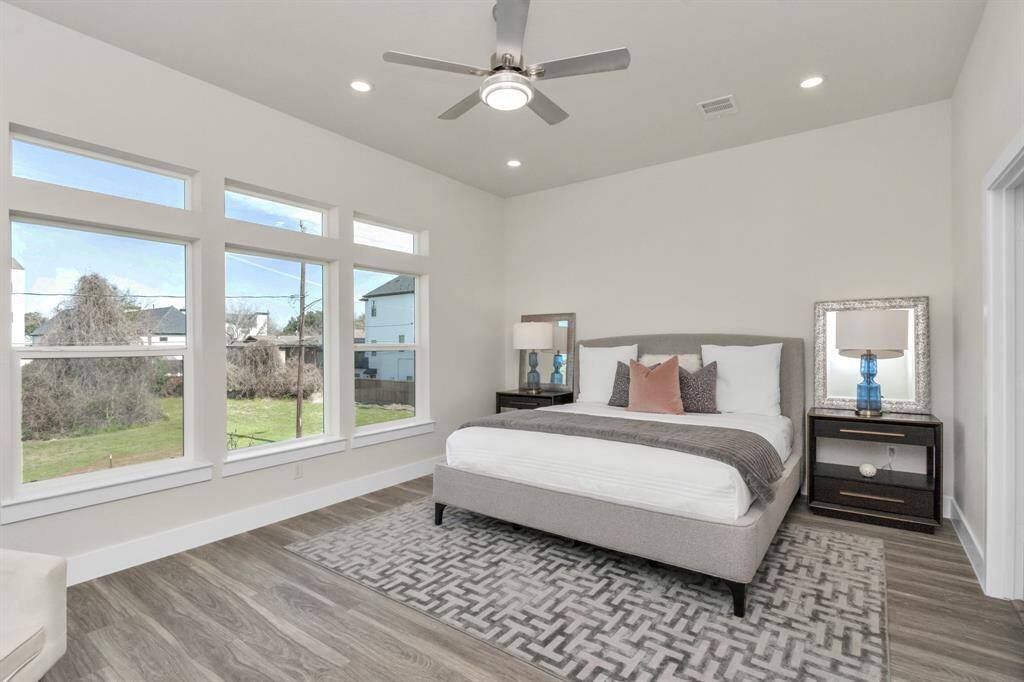 Spacious master bedroom( Staged)