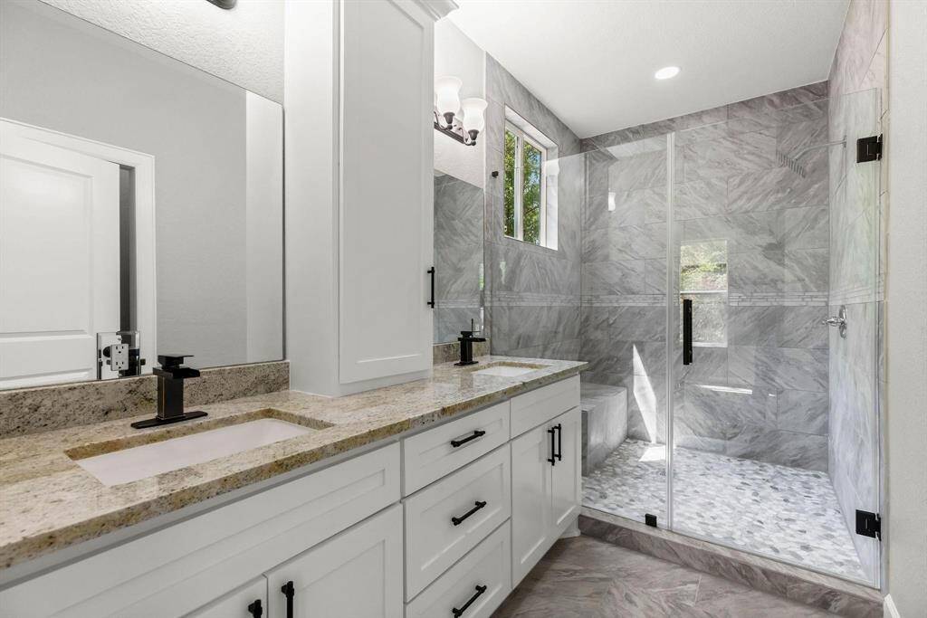 Amazing primary bath and shower.