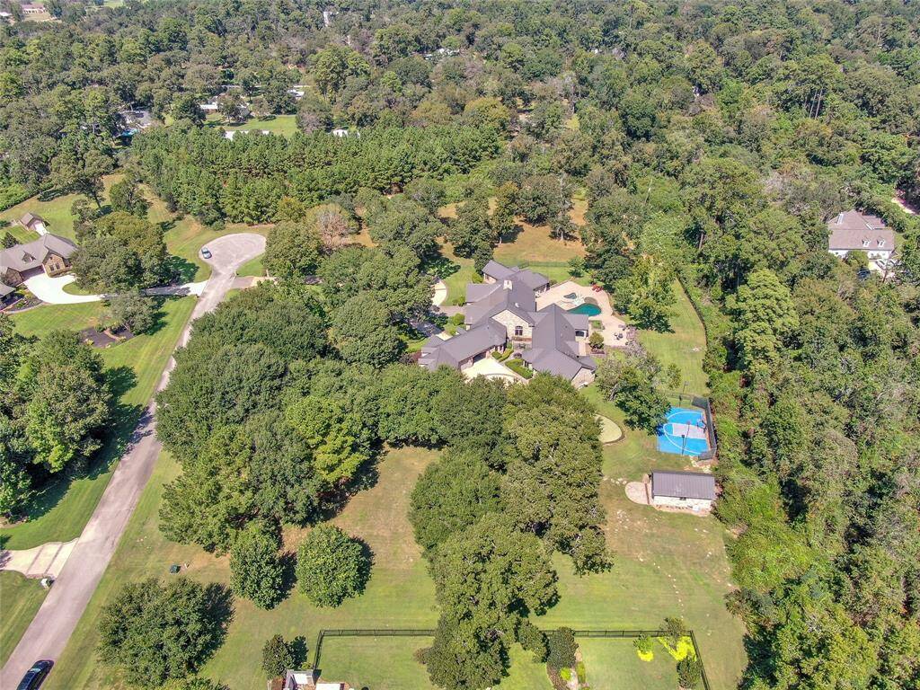 View from the south looking north. Plenty of mature trees and vegetation provide privacy.