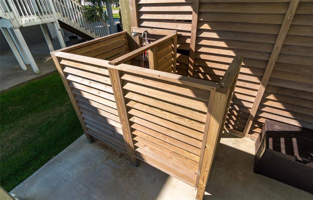 Down stairs shower