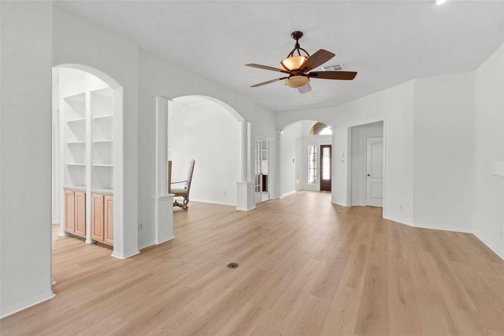 Looks like a brand new home with new flooring and fresh white walls.