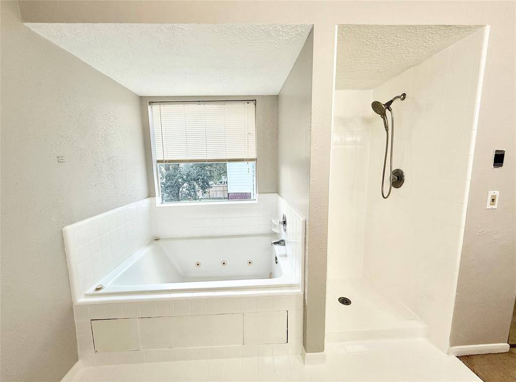 Jetted tub and separate shower