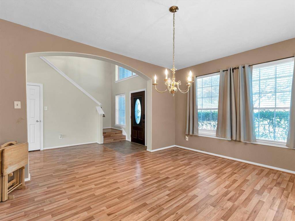 This dining room will easily fit that 10 person table you have been eyeing to buy plus your fancy buffet.