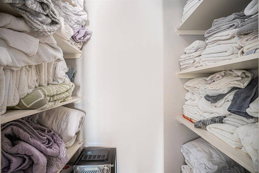 Separate extra closet - perfect for linen storage in vacation rentals!