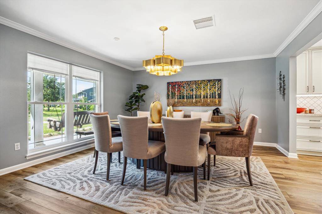 Large updated dining room