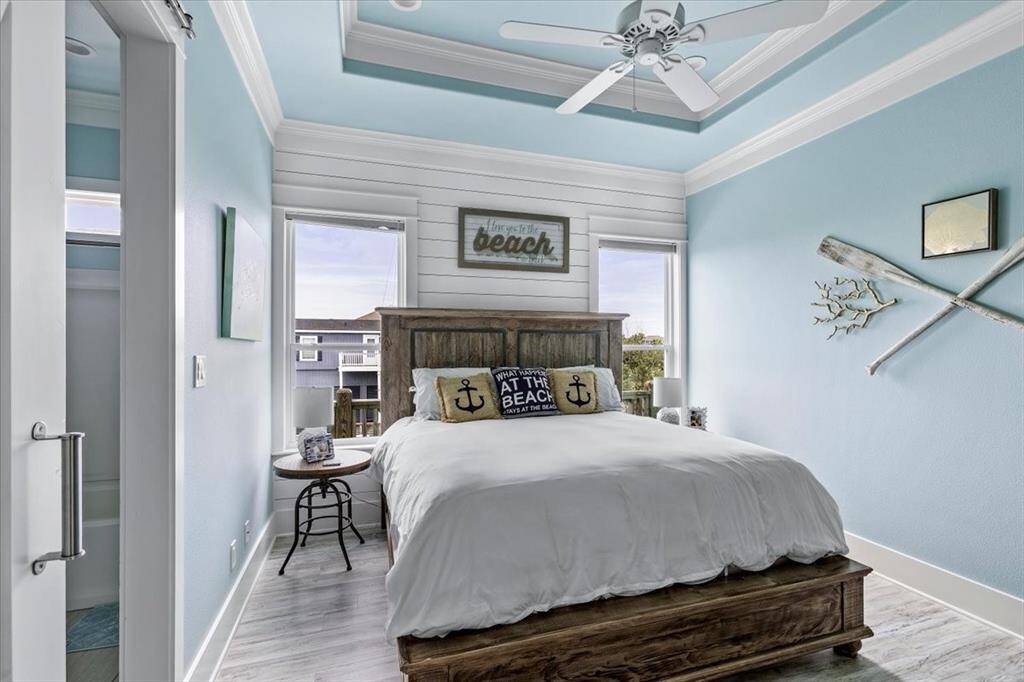 Primary bedroom with en-suite bath and spacious closet.