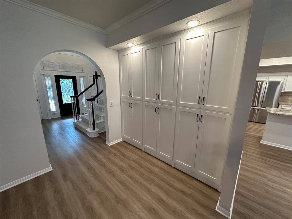 Built-in custom cabinetry in family room.