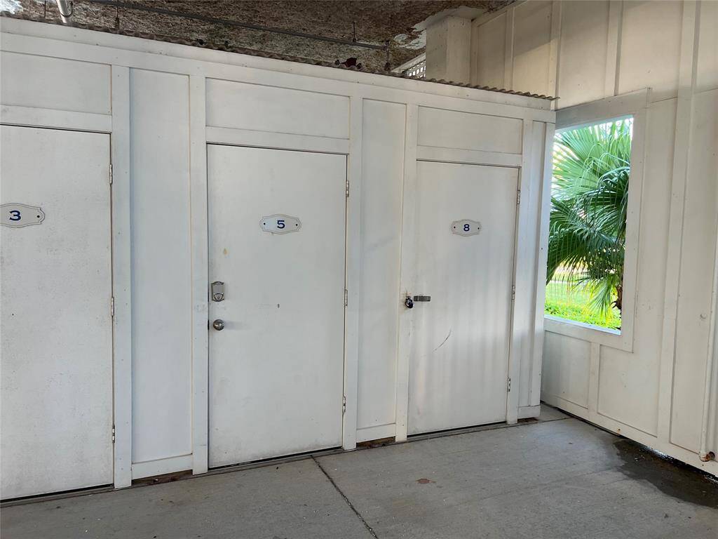 Additional storage in garage.