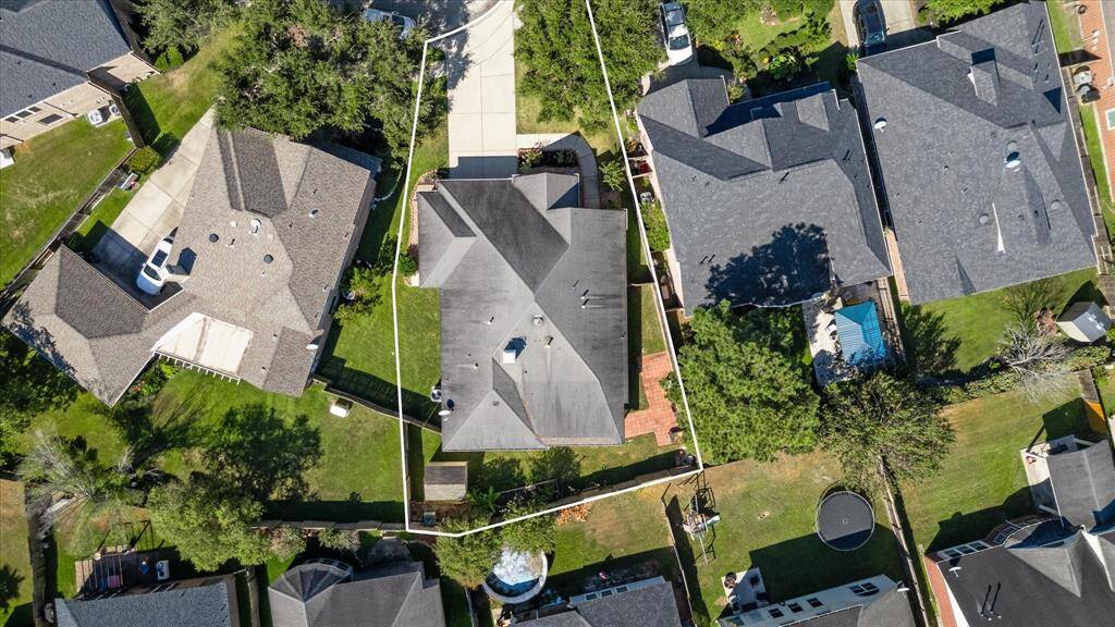 Aerial view of back of house