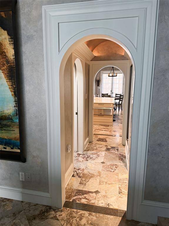 Pass through dining room to kitchen