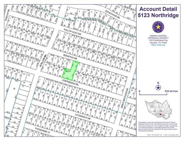 HCAD Map showing the 3 Lots