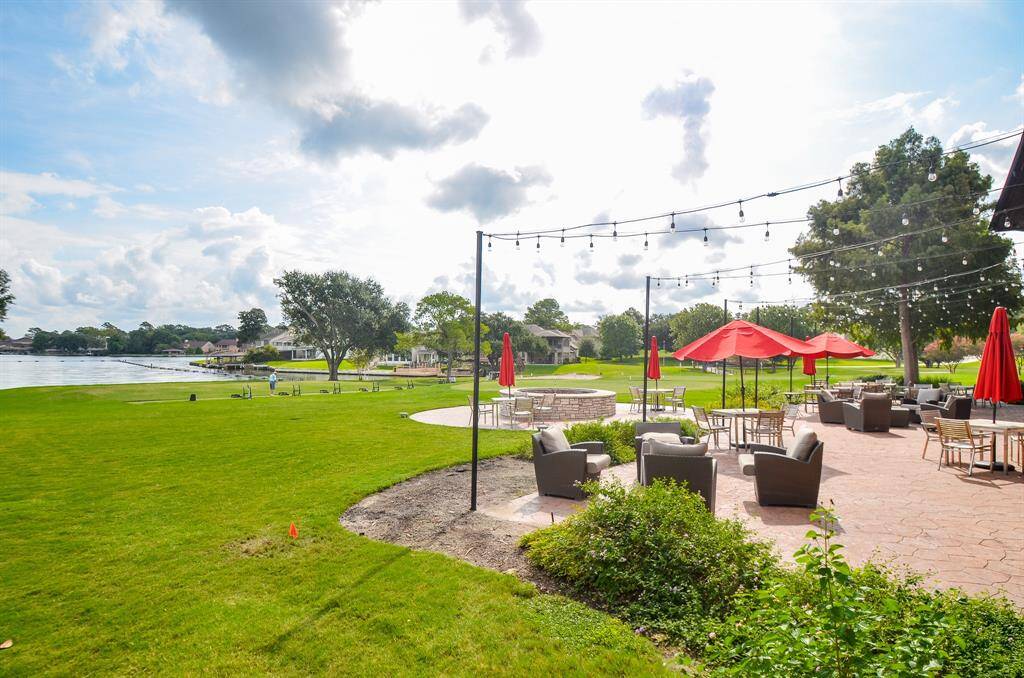 fire pit and sitting area at the Club.