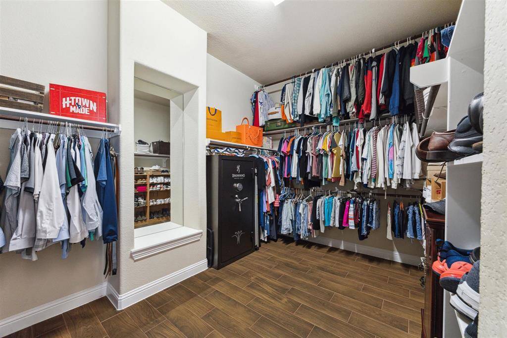 Owners opted for extra large primary closet option when building.
