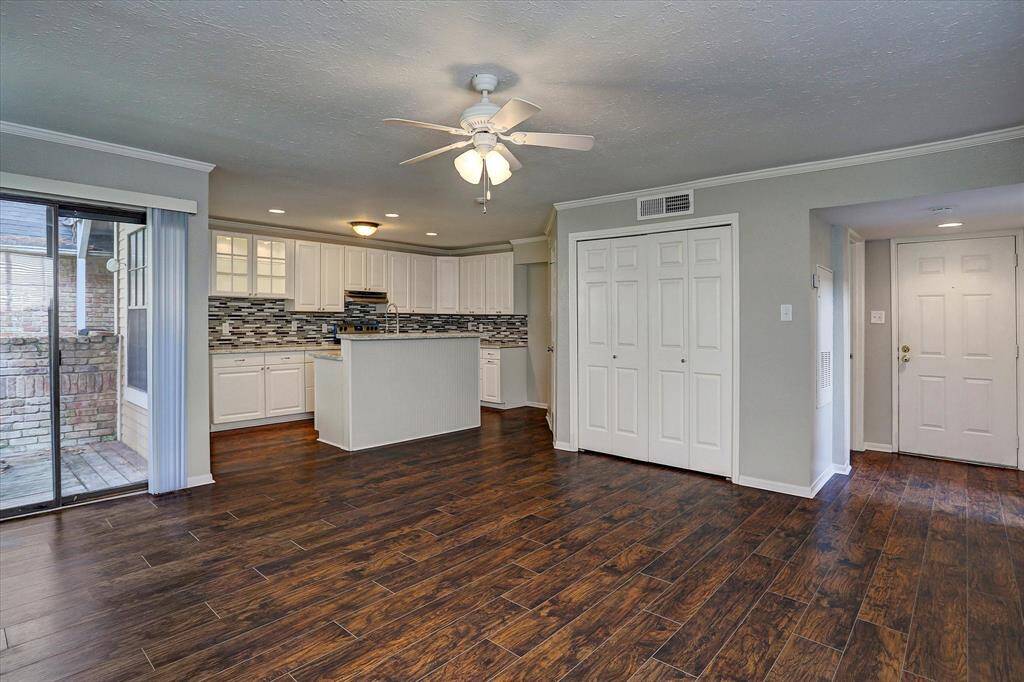 Completely open kitchen and living space