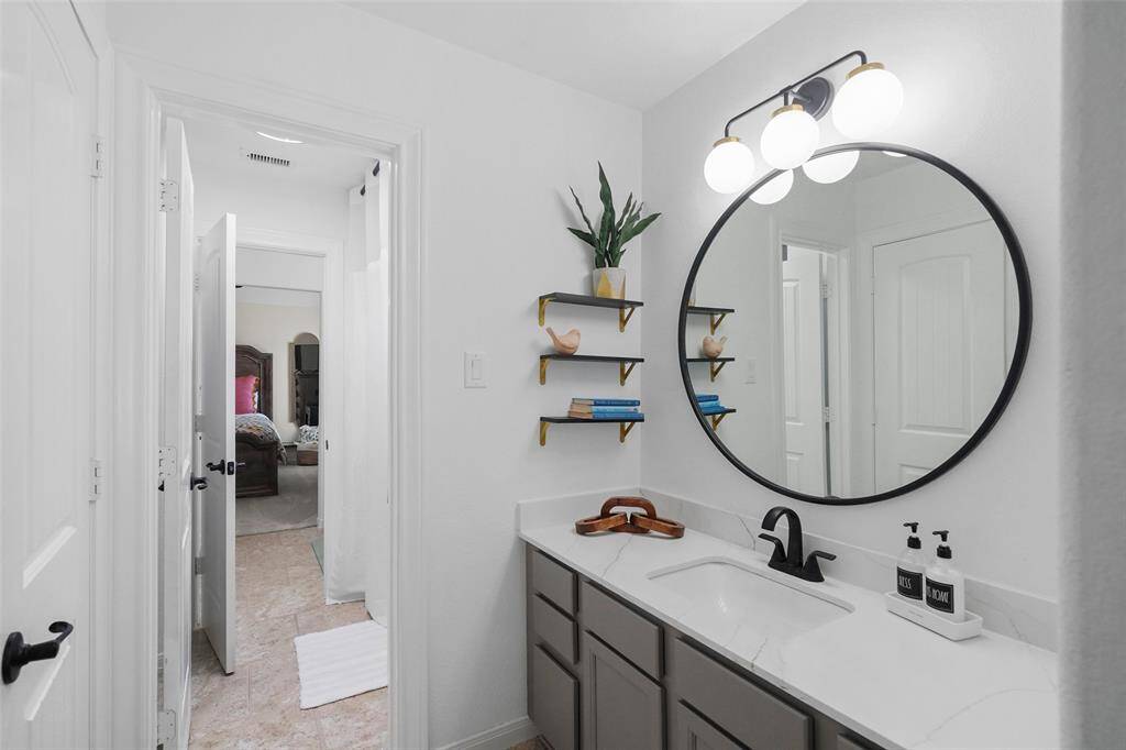 The sink area to the second guest bedroom.