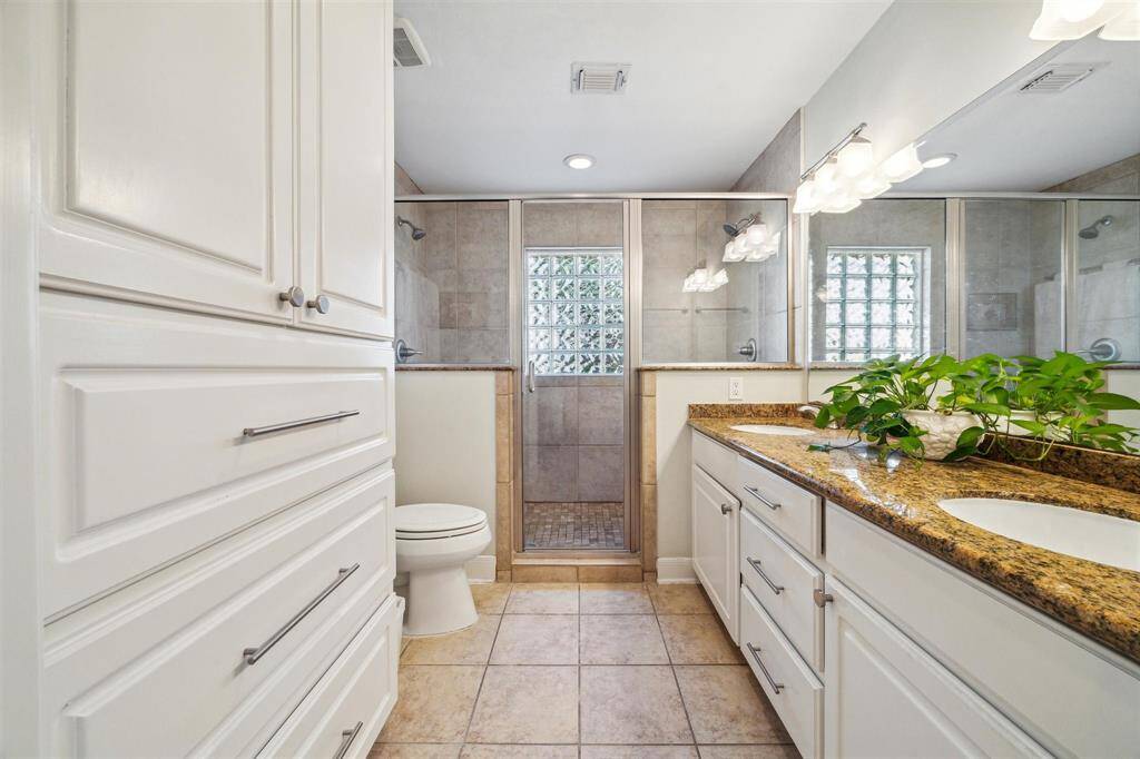 Primary bath was updated to include a large shower