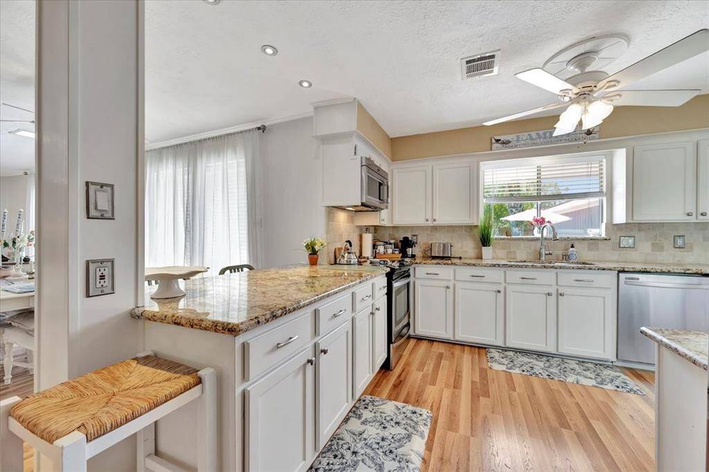 The downstairs laundry is just off the kitchen.