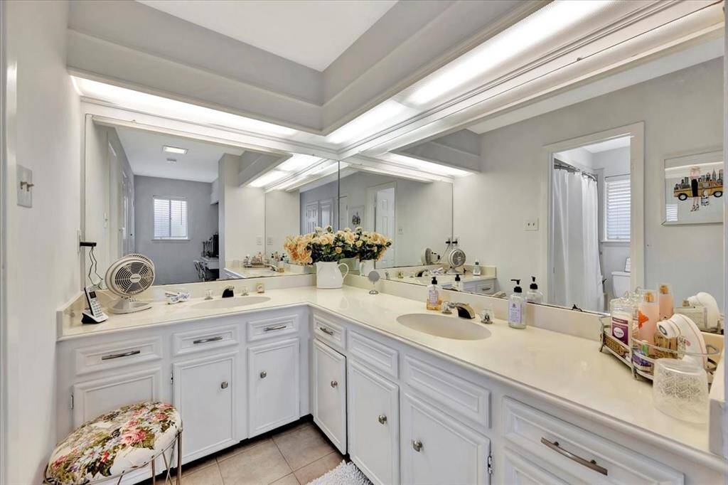 Dual closets and a linen closet.
