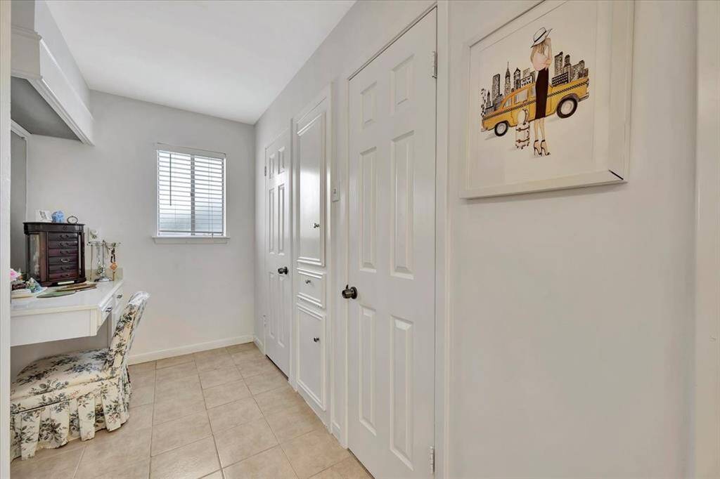 The upstairs secondary bath view. What you don't see in the photo is a wall of storage for your linens and bath goodies.  Again, no shortage of storage in this home.
