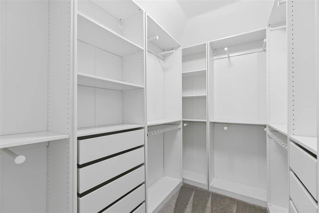 Primary closet with built ins