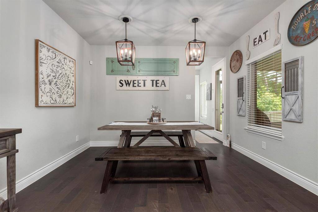 Kitchen is opened into the breakfast area that will accomodate another large table.